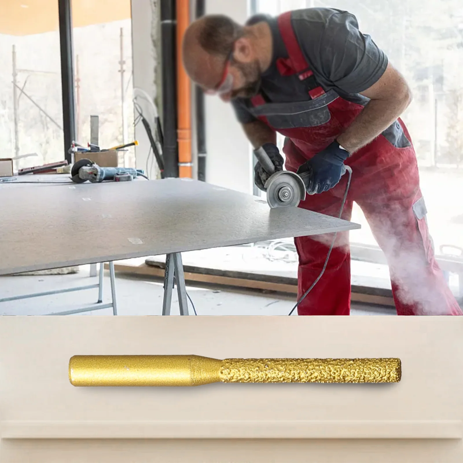 Brazed Diamond Router Bit Straight Shank Engraving Machine Tool Marble Granite Diamond Brazed Router Bits For Power Tool