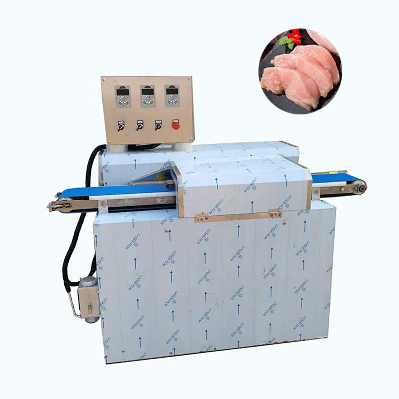 Chicken breast slicer, fresh meat slicing machine, fully automatic meat slicer for meat product processing