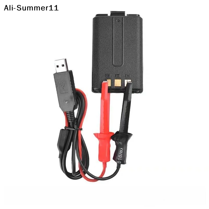【J3】1Pcs USB Charger Cable For UV-5R UV-82 BF-888S TYT Retevis Two Way Radio With Indicator Light Walkie Talkie Accessory