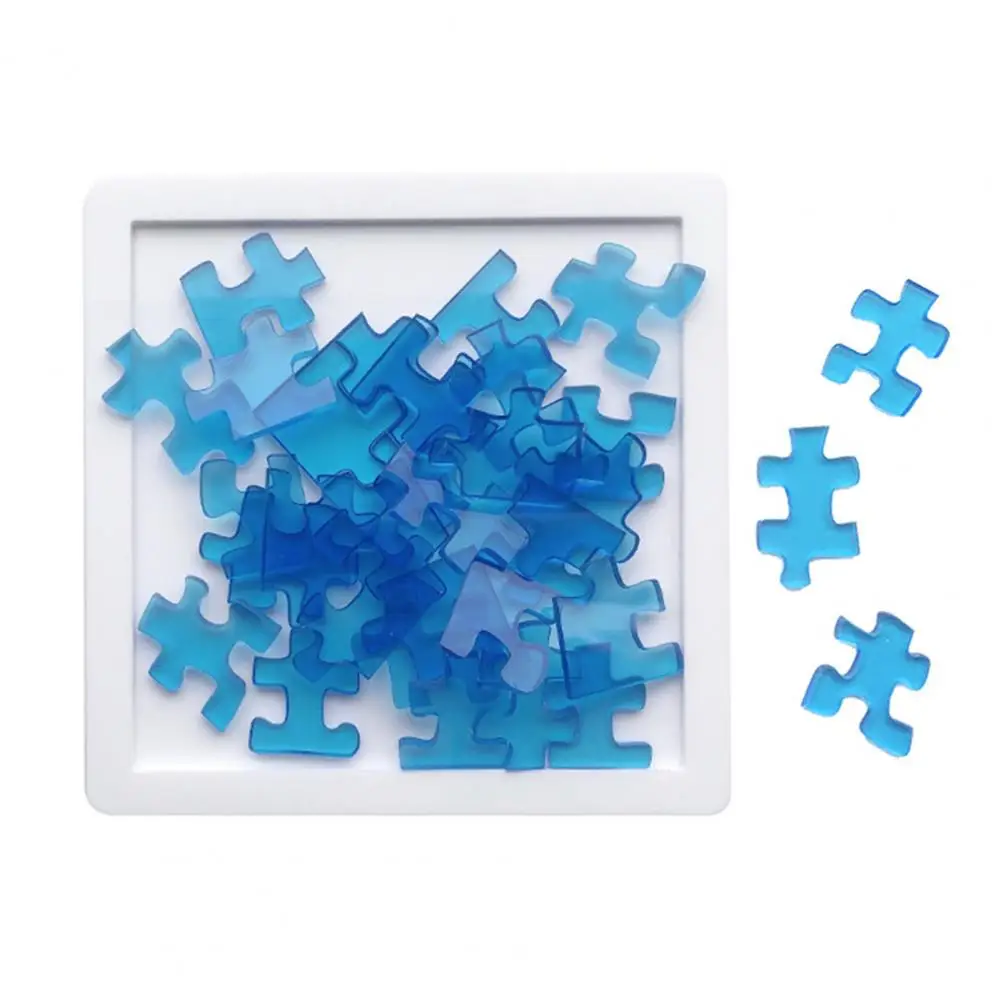 Transparent Puzzle Toy Challenging Acrylic Puzzle Set for Kids Teens Adults Brain Teaser Game with Irregular Pieces for Gift