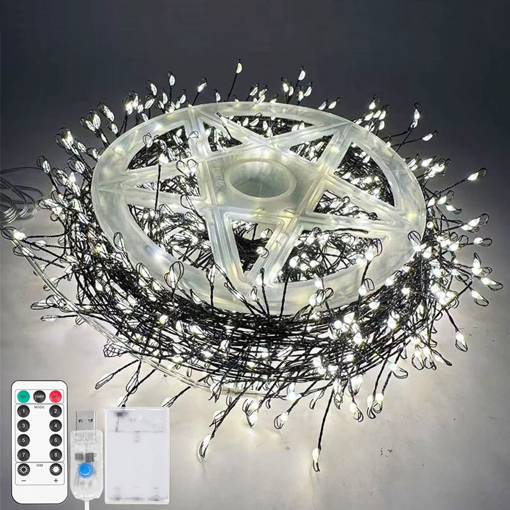 1.5m 3m 6m 9m LED Fairy Lights with 13key Remote Control USB Battery 5V DC Powered Firecracker Weaving String for Home Decor