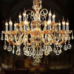 Crystal Lustre Chandelier Elegant Ceiling Lamps Modern Home Appliance Living Room Dining Table Light Led Hanging Chandeliers