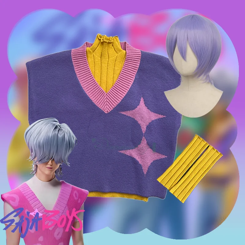 

Saja Boys Mystery аниме фильм K-Pop охотники на демонов косплей костюм 30 см парик косплей групповые аксессуары карнавал Хэллоуин вечерние