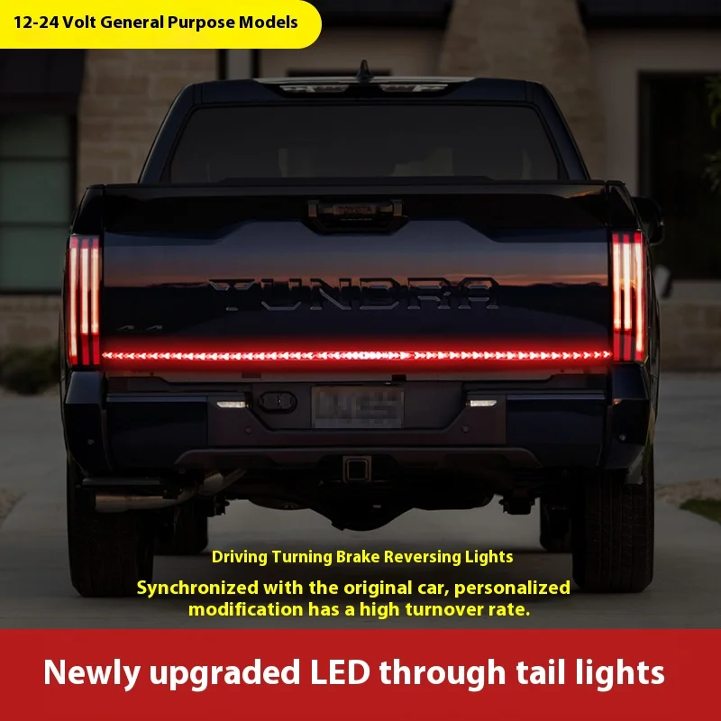 

Truck Tailgate Light Flexible LED Strip Sequential Turning Signals Strobe Lights Bar For Truck RV SUV Etc Trailers Warming Lamp