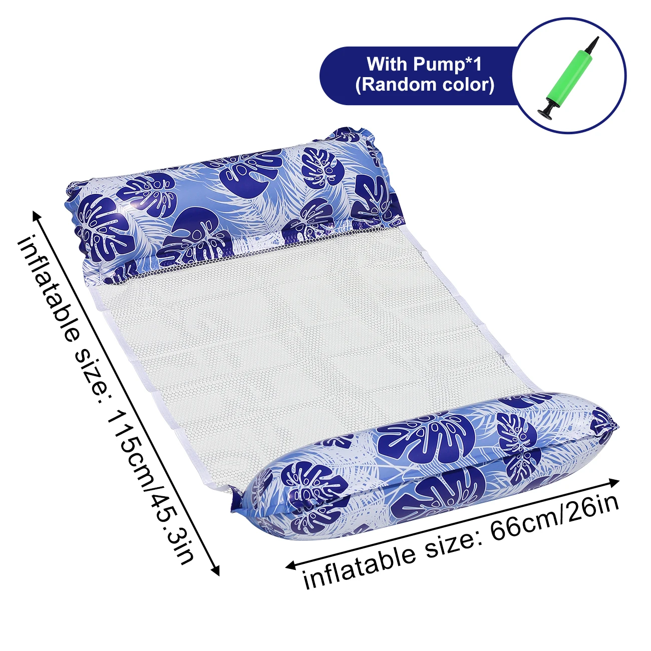 Juego de hamaca inflable en forma de hoja de 5 unids/pack, hamaca de piscina para adultos 4 en 1, hamaca de agua inflable para piscinas