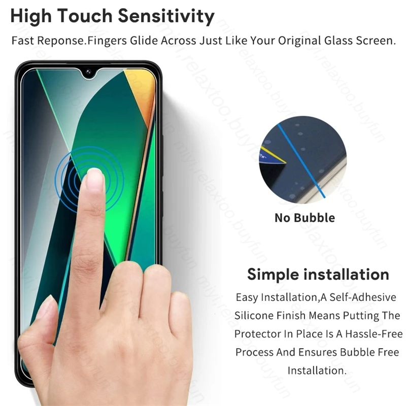 4-1Pcs For Xiaomi Poco C75 4G Glass 9H Tempered Glass on PocoC65 Poko Poxo Little C75 C 75 75C 2024 Full Screen Protector Films
