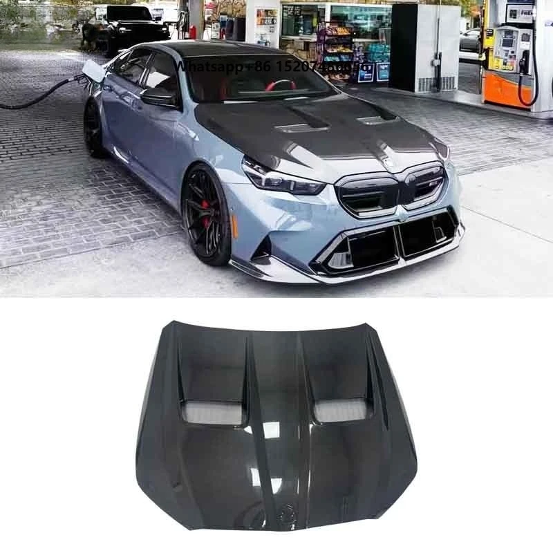 Factory Price Dry Carbon Fiber Front Hood  5 Series  Front Engine Hood Bonnet Cover Car Bodykit