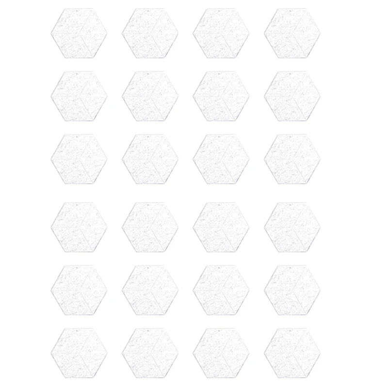 24 Pcs Acoustic Foam Panel Hexagon Acoustic Panels For Acoustic Treatment,Beveled Edge Tiles For Echo Bass Insulation