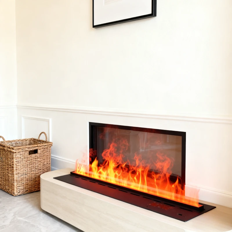 مدفأة بخار لهب ثلاثية الأبعاد حديثة بجهاز تحكم عن بعد مدفأة كهربائية صامتة رذاذ الماء مدفأة كهربائية مزيفة Biyо Kommin Chimenea #2