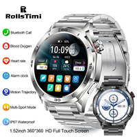 2025 New Smartwatch RollsTime Smart Watch Man HD Bluetooth Call GPS Tracker Waterproof Outdoor Sport Fitness Woman Watch For Men