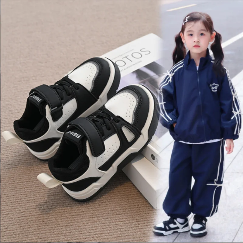 

Children's board shoes 2025 Spring Autumn New products girls' sports shoes boys' casual shoes baby white shoes black beige