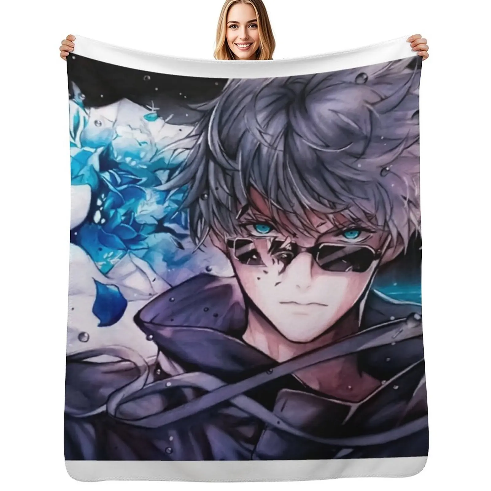 

Gojo satoru art Throw Blanket Decorative Sofa Kid'S Extra Large Throw Summer Blankets
