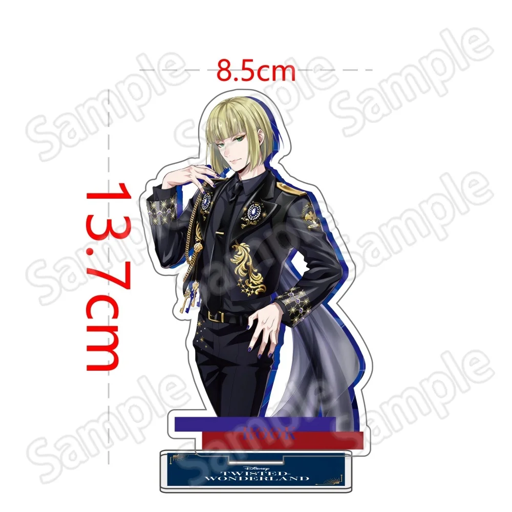 Anime Twisted Wonderland Acryl-Ständer Schlüsselanhänger 10-15cm Spiel Malleus Riddle Azul Idia Vil Leona Schreibtisch-Deko Sammlerstück Fan-Geschenk