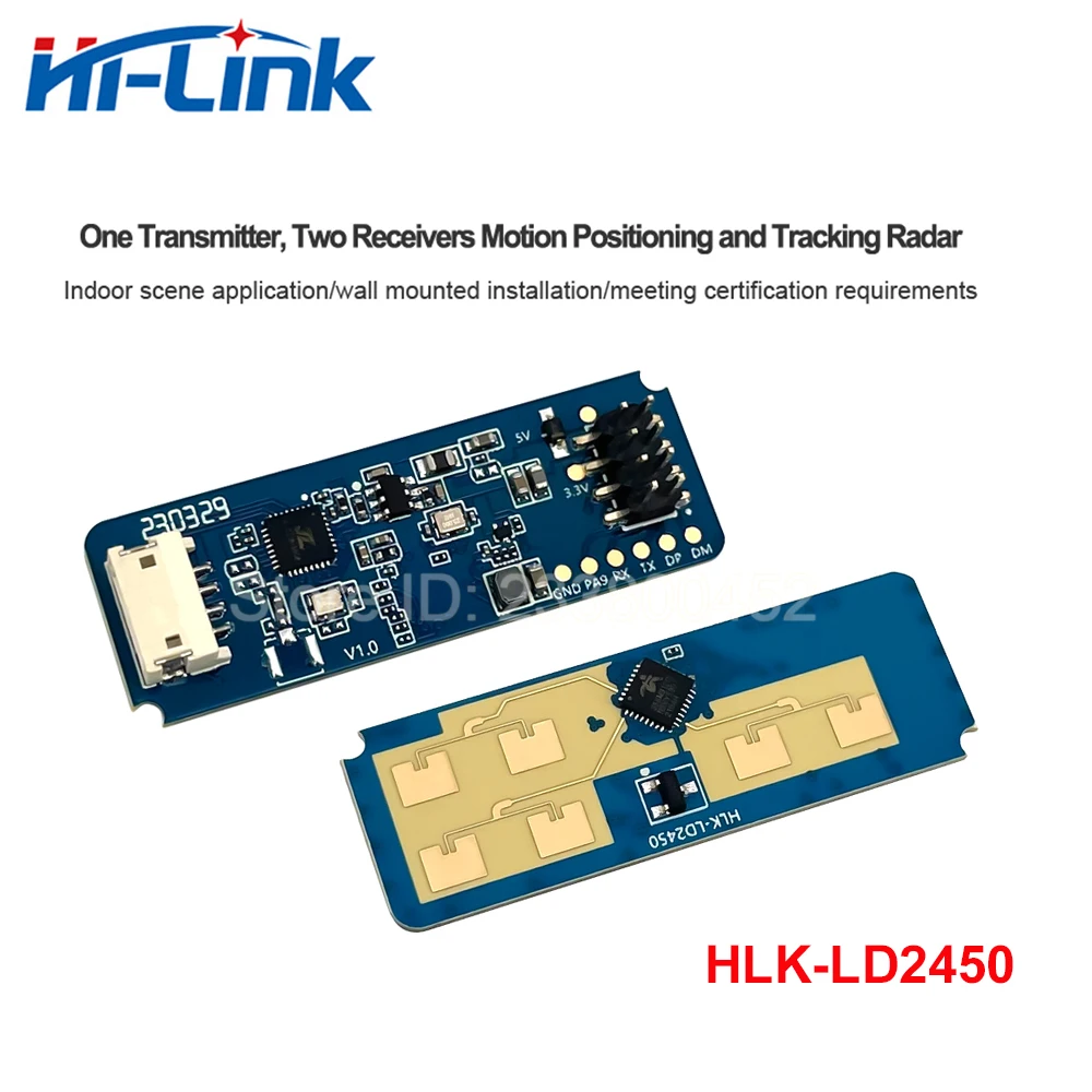 2 buah 24G HLK-LD2450 mmWave modul Sensor deteksi kecepatan pelacakan jarak manusia