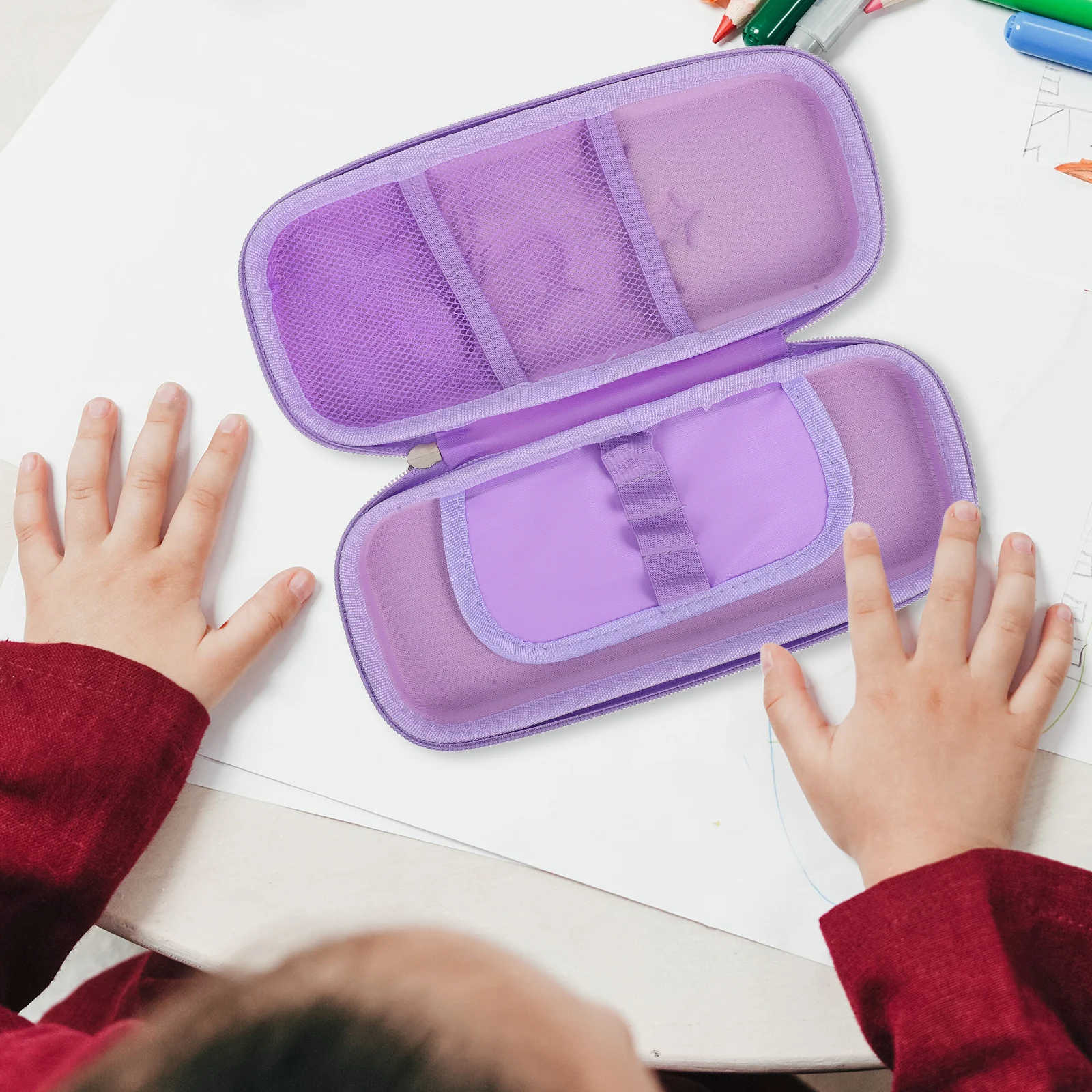 

Pencil Case Kawaii Cartoon Small Storage Boxes for School Mesh Cute Girls