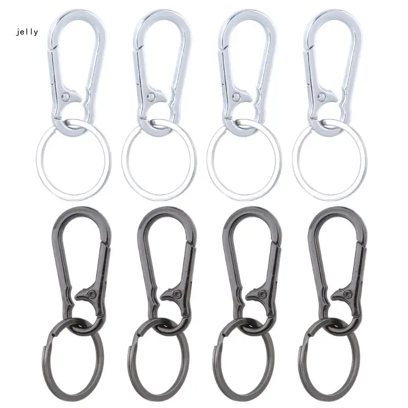 

448C 8Pcs Zincs Alloys Carabiner Key Clip Outdoor Keychains Quickly Release Buckle Key Rings Climbing Hook Outdoor Tool