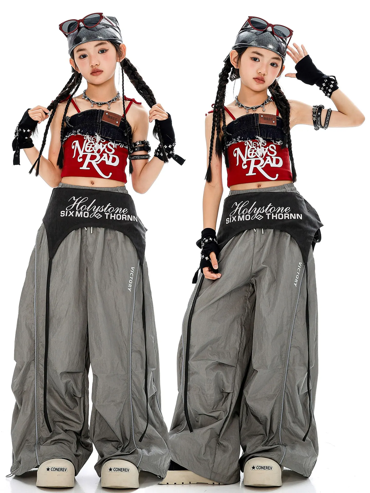 

Girls' Groups Jazz Dance Costumes Catwalk Show Performance Clothes Dance Vest Pants Hip Hop Dance Street Dance Wear DQL11192