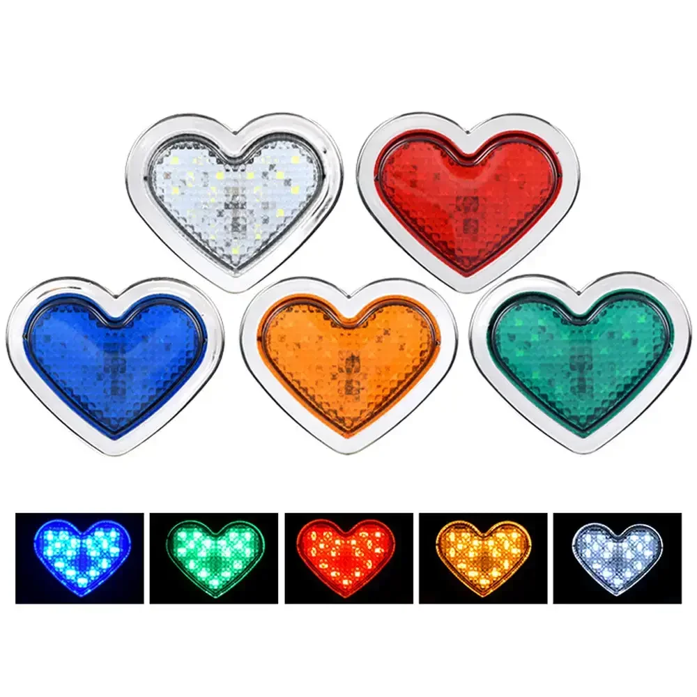 Red Heart Butterfly Star Shaped Side Marker Light Turn Signal Lamp 24V Accessory LED Light FOR Cars Vans Trucks Trailers ATV