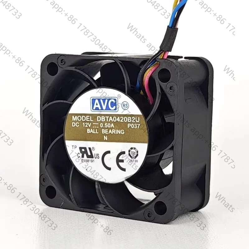 Tool Parts4CM high air volume violent 4-wire PWM cooling fan 4020 12V 0.50A double ball bearing DBTA0420B2U