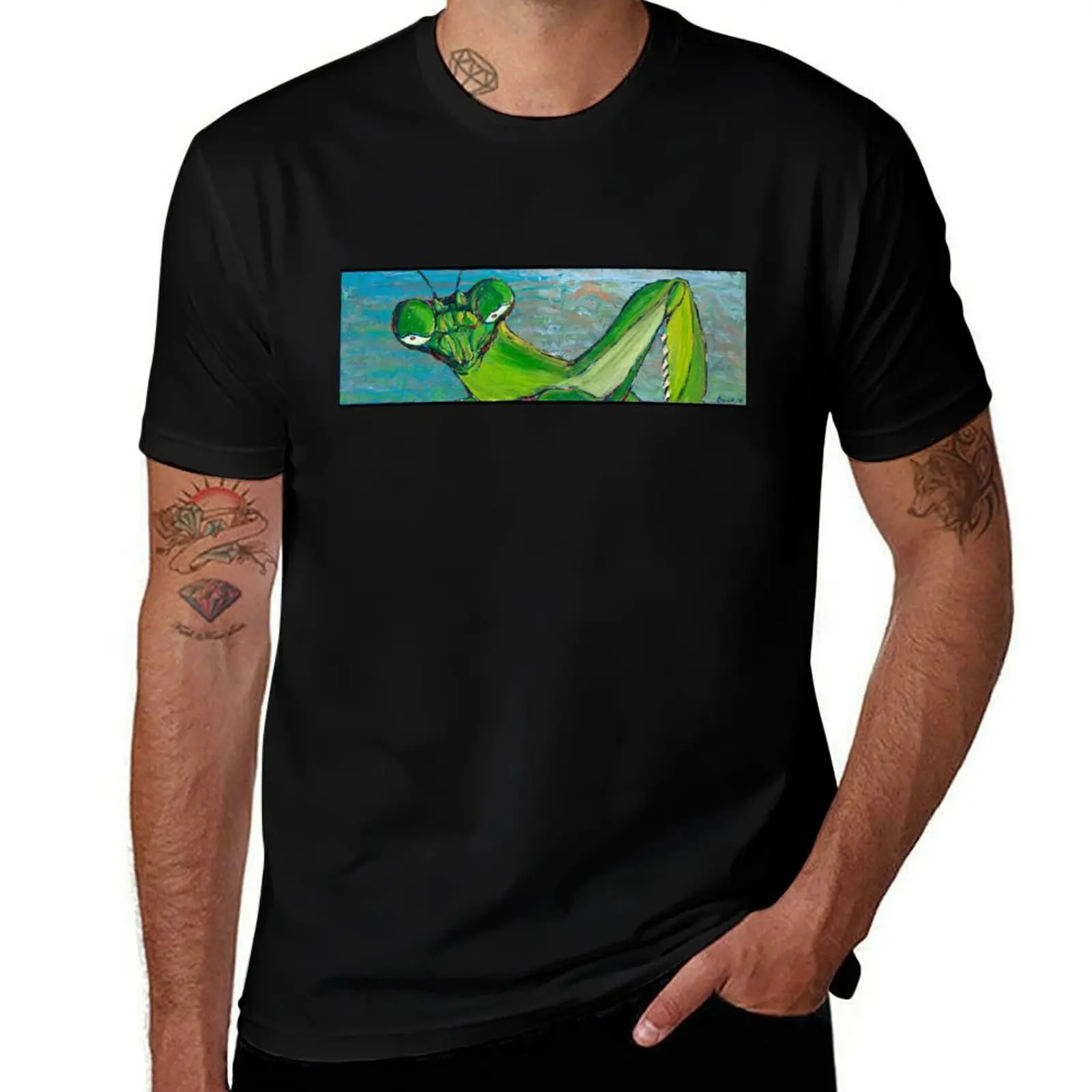 Praying Mantis T-Shirt Casual Trendy Short Sleeve T-Shirt