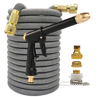 Flexible Grey High Pressure Magic Garden Watering Hose Expandable 2.5-30 Meters for Farm Irrigation Wash Car House Pipe Reel Gun