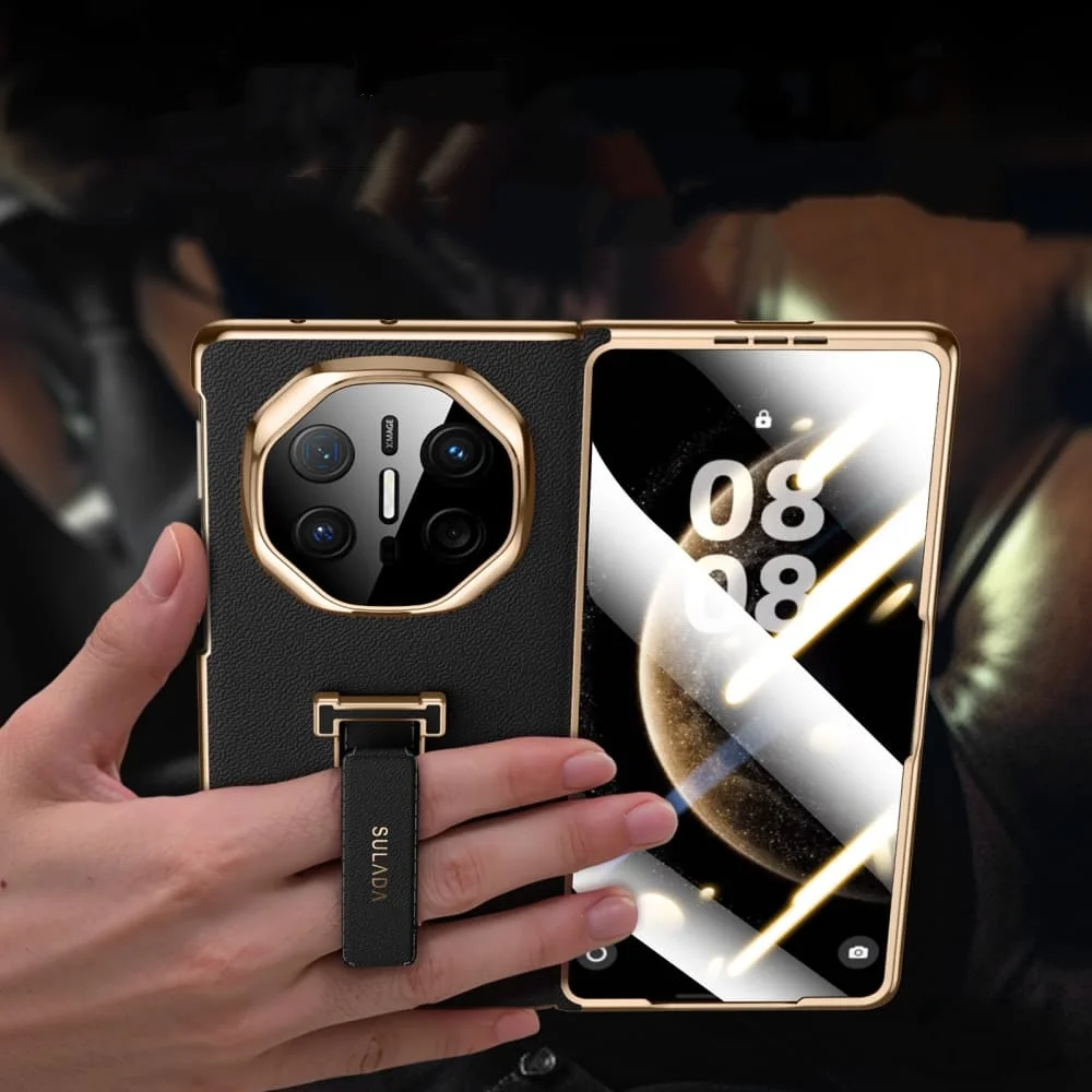 

Чехол-книжка из воловьей кожи премиум-класса для Huawei Mate X6 X5, чехол с магнитным браслетом и кронштейном