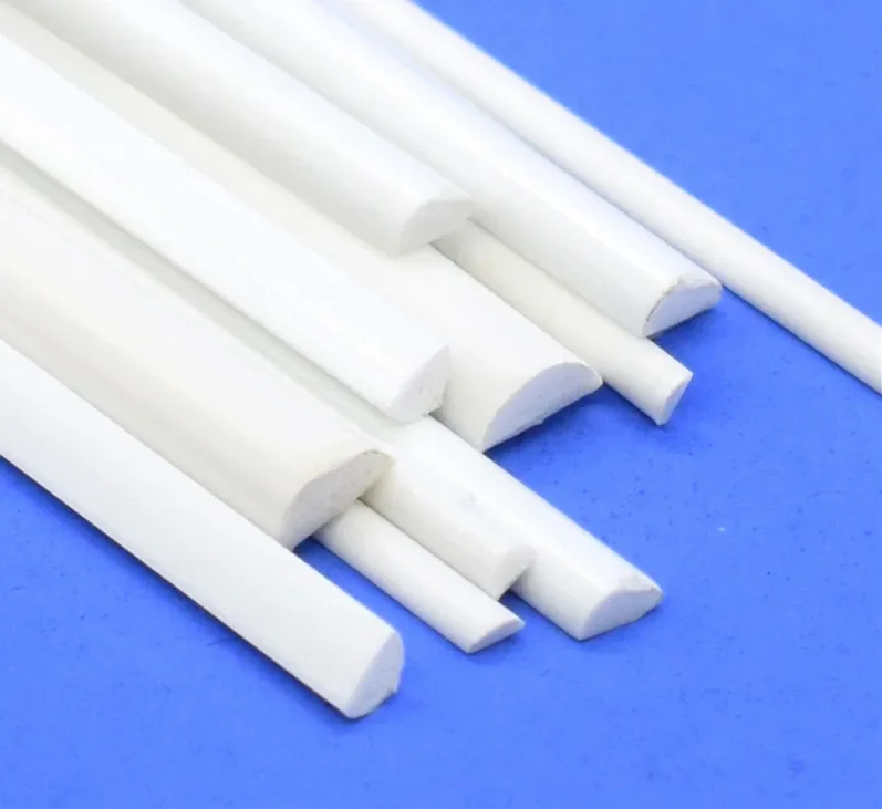 1-4 mm white semicircle ABS plastic pipe sand table model toy DIY building materials length 50 cm