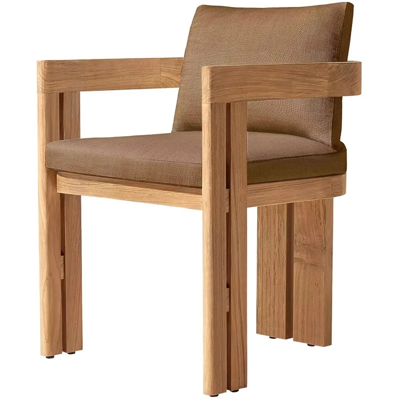 

Outdoor teak furniture, open-air waterproof outdoor garden leisure solid wood table and chair combination