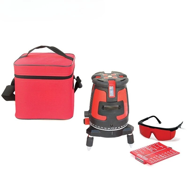 

High precision strong light five-line laser level, green light inlet leveler