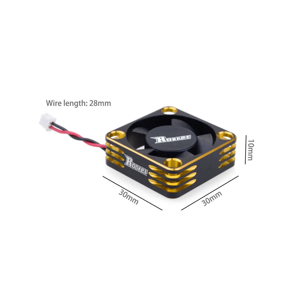 2 Stück SURPASS Rocket Kühlventilator 25mm 30mm 35mm 40mm 50mm Metall-Motorlüfter Wärmeableitungsventilatoren Abdeckung für 1/8 1/10 RC Auto Motor – Detail 15