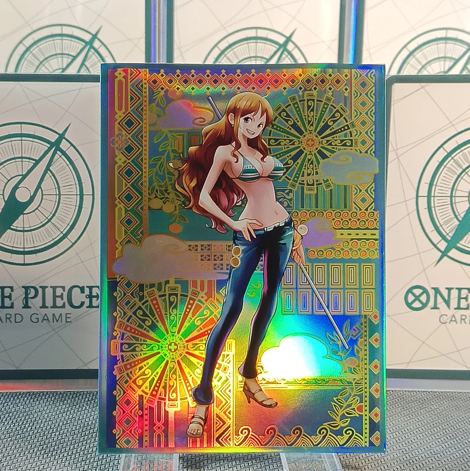 

60 шт. защитных чехлов для карт OPCG из фольги, стандартный размер, для настольных игр, защитные накладки для карт Нами