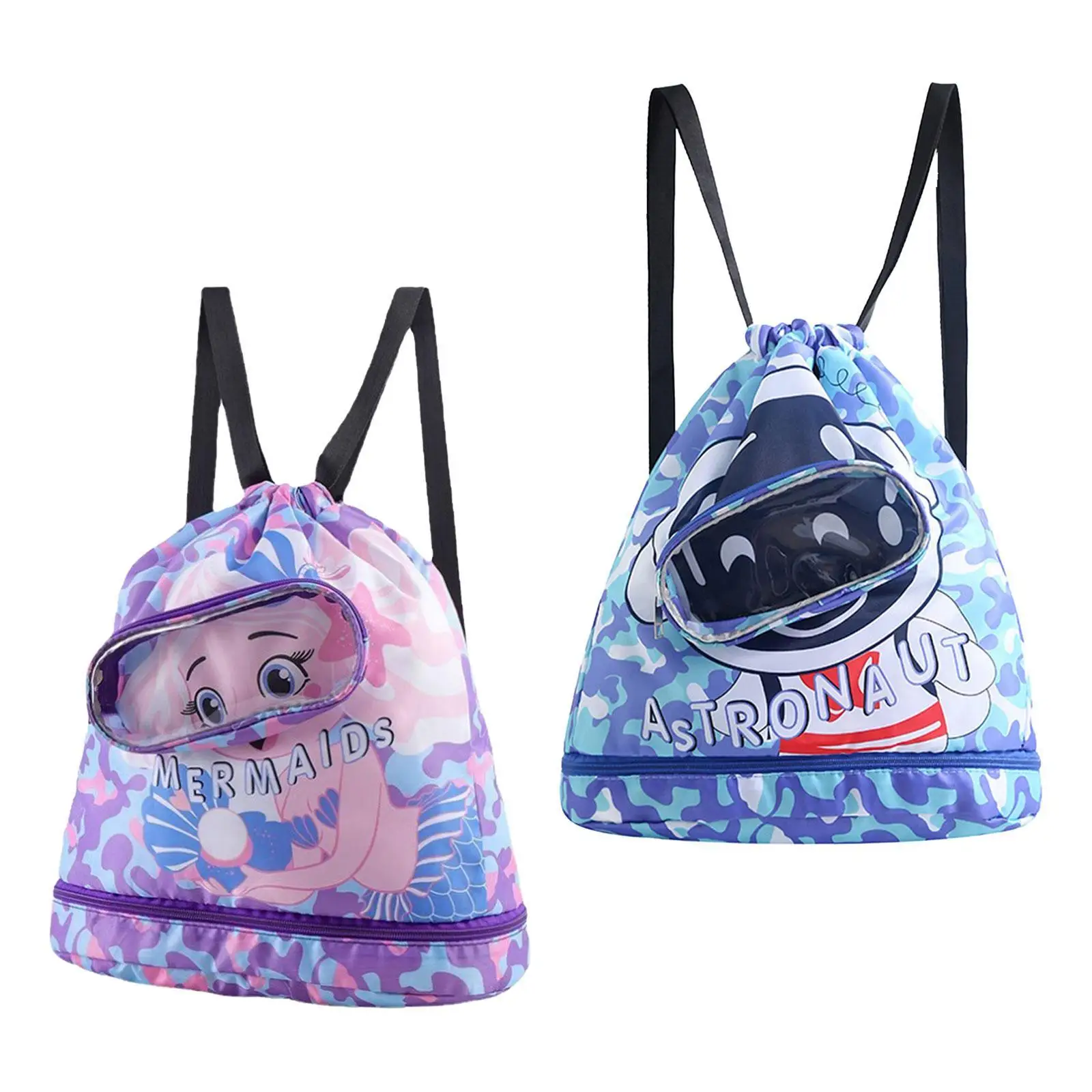 Dry Wet Separation Swimming Bag Kids Swim Backpack for Children Pool Travel