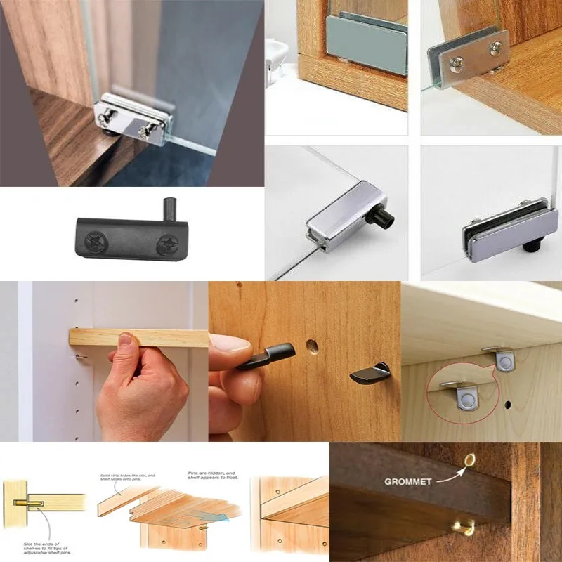 5/10Pcs Shelf Brackets Support Studs Pegs Pin Shelves Seperator Fixed Cabinet Cupboard Furniture Shelf Wall Mount Bracket Holder