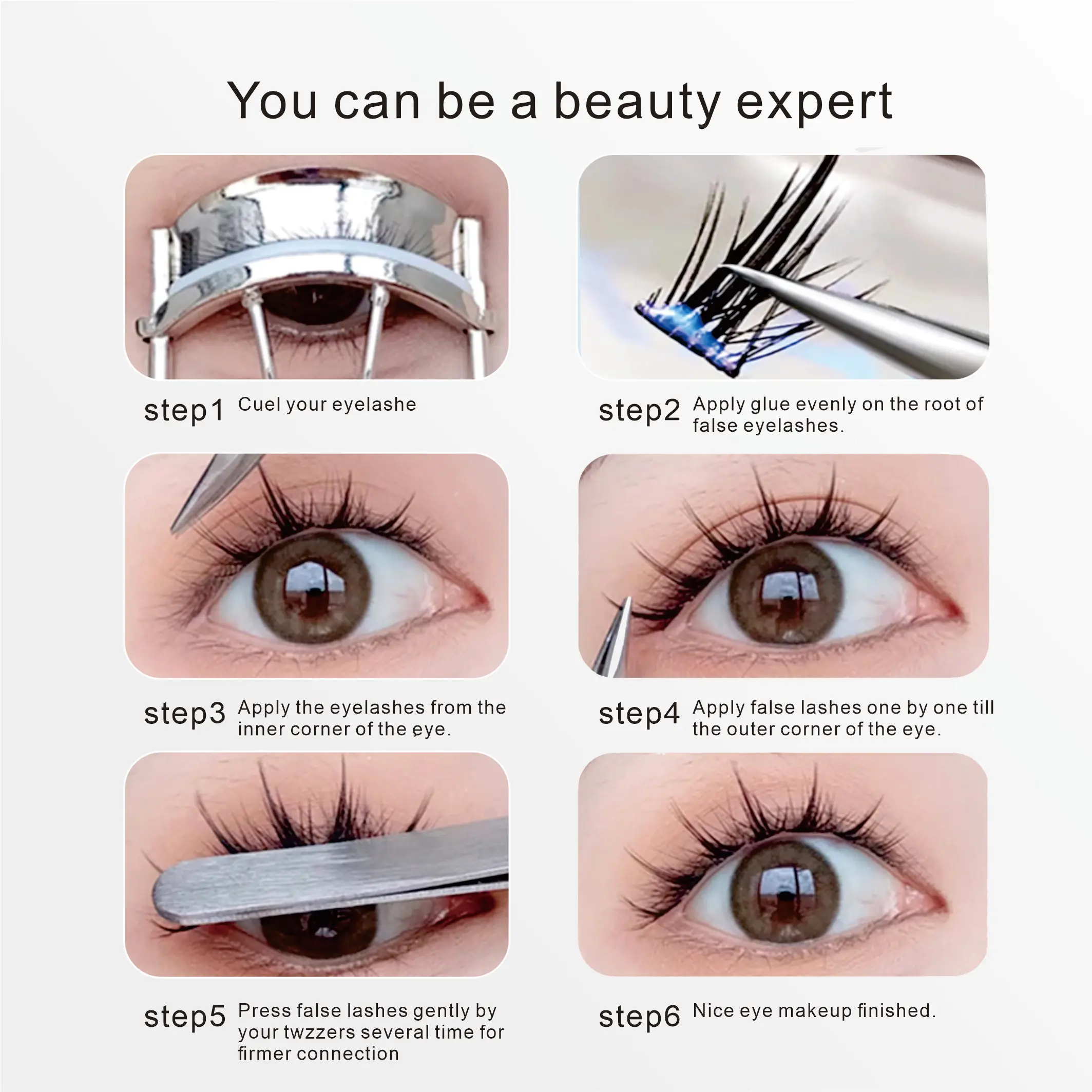 Marks Future Falsche Wimpern im natürlichen und Anime-Stil, 168 Cluster mit Falsche Wimpernverlängerungswerkzeugen, C-Curl-Wimperncluster, flauschig und einfach aufzutragen, geeignet für Anfänger, natürlich, weich und nicht verblendbar, kann verschiedene Stile erstellen