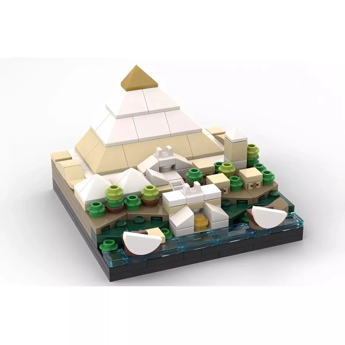 Creative MOC World Famous Architecture Giza Mini Pyramid Building Block Model DIY Children Puzzle Assembly Toys Birthday Gift
