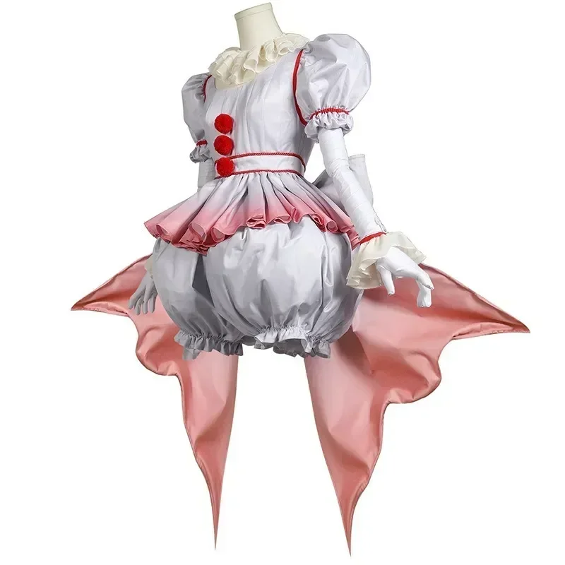 SN88 Movie Horro Clown Cosplay Costume Lolita Outfit Girls Women Full Set Fancy Dress Halloween Carnival Party Clothes Role % # 2@