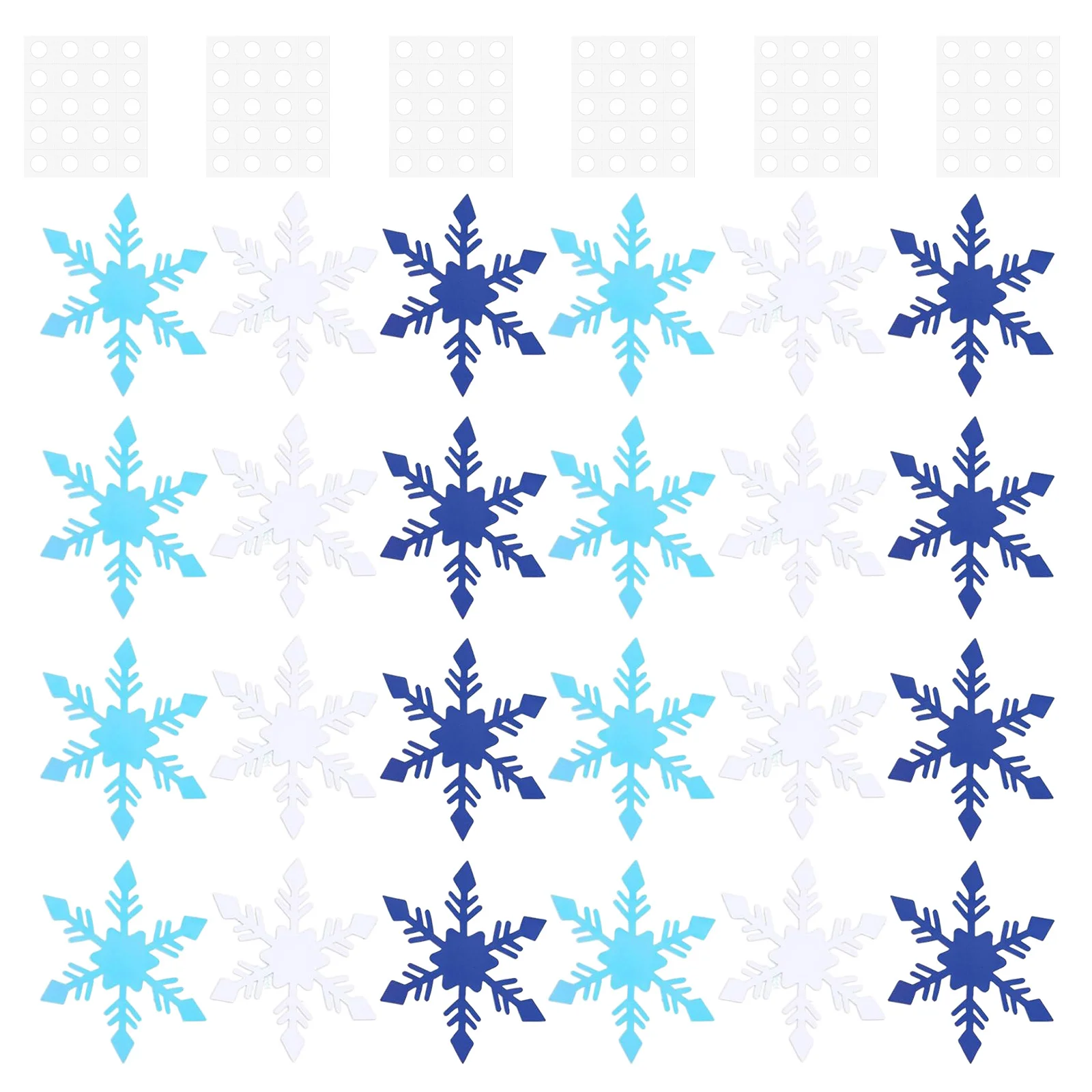 

1Set Paper Snowflake Cutouts Double-Sided 4 Inch Snowflakes Winter Wonderland Classroom Holiday Bulletin Board Christmas Party