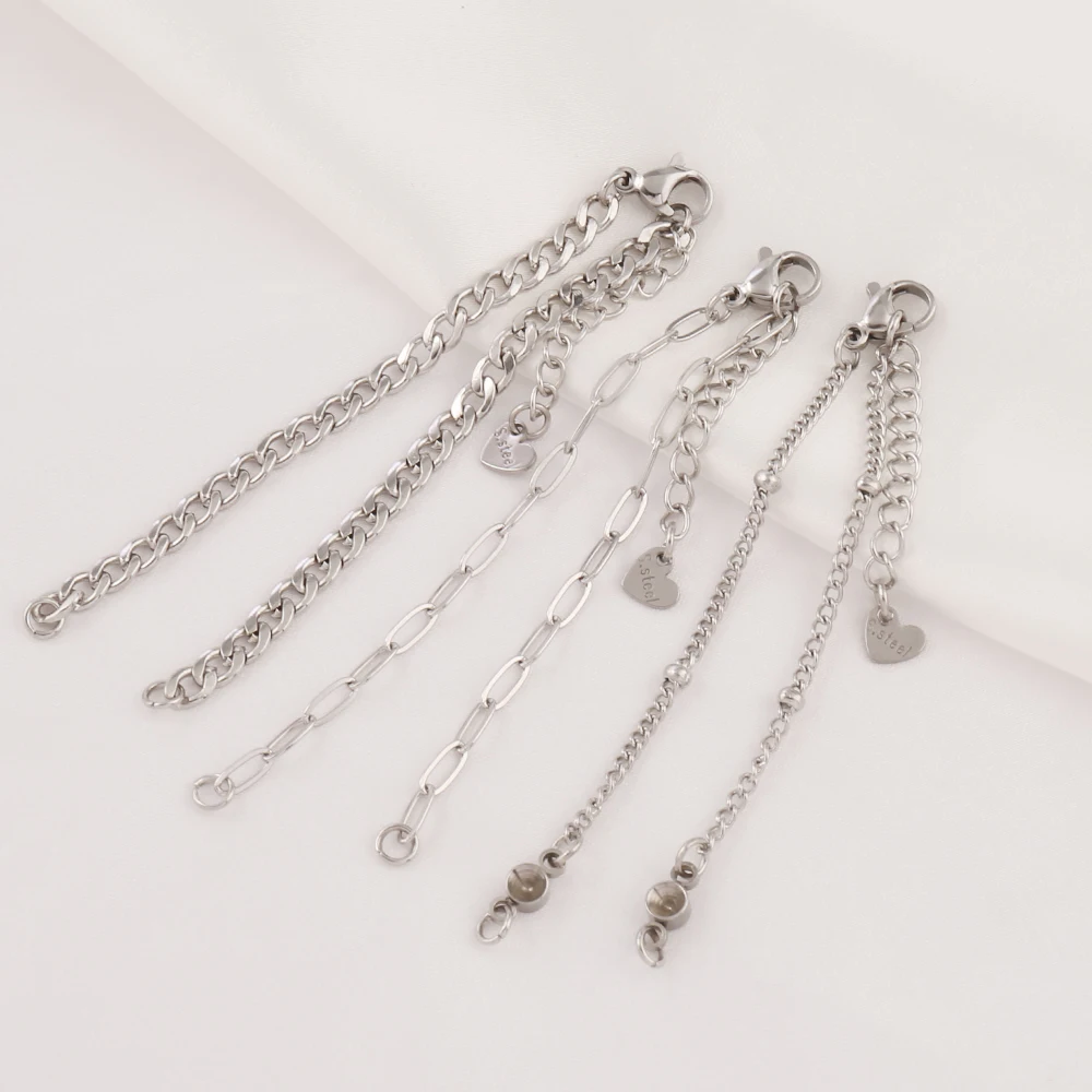 3 قطعة الفولاذ المقاوم للصدأ ربط سلسلة سوار قاعدة DIY بها بنفسك صنع المجوهرات النتائج 18K مطلية بالذهب أساور مجوهرات اكسسوارات #3