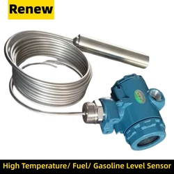 0-20M Submersible Liquid Level Sensor High Temperature Resistant Boiled Water Stainless Steel Fuel Level Transmitter 4-20mA