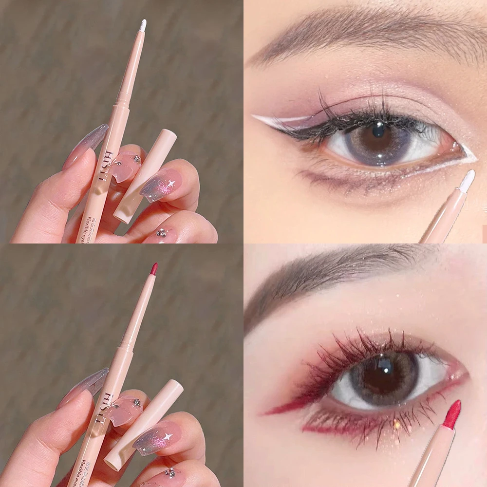 Ultra-fine Matte Red Gel Eyeliner Pencil Brown Under Eye Liner Pen Waterproof Matte Aegyosal Lying Silkworm Eyes Makeup