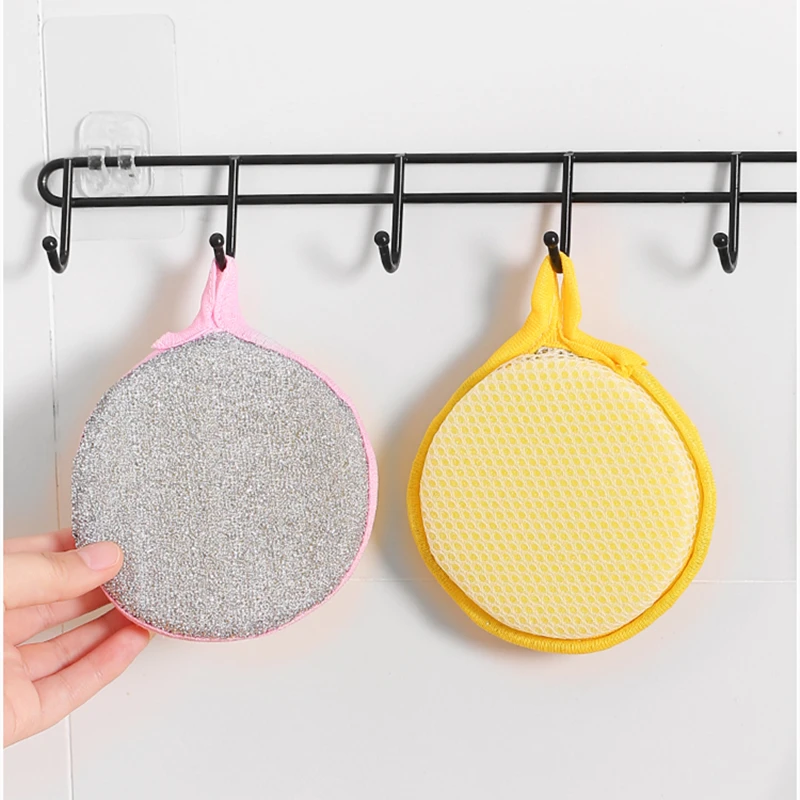 New Arrival Double Side Sponge Dishwashing Reusable Washable Cleaning Tools Kitchen Sponges for Washing Dishes Tableware Brush