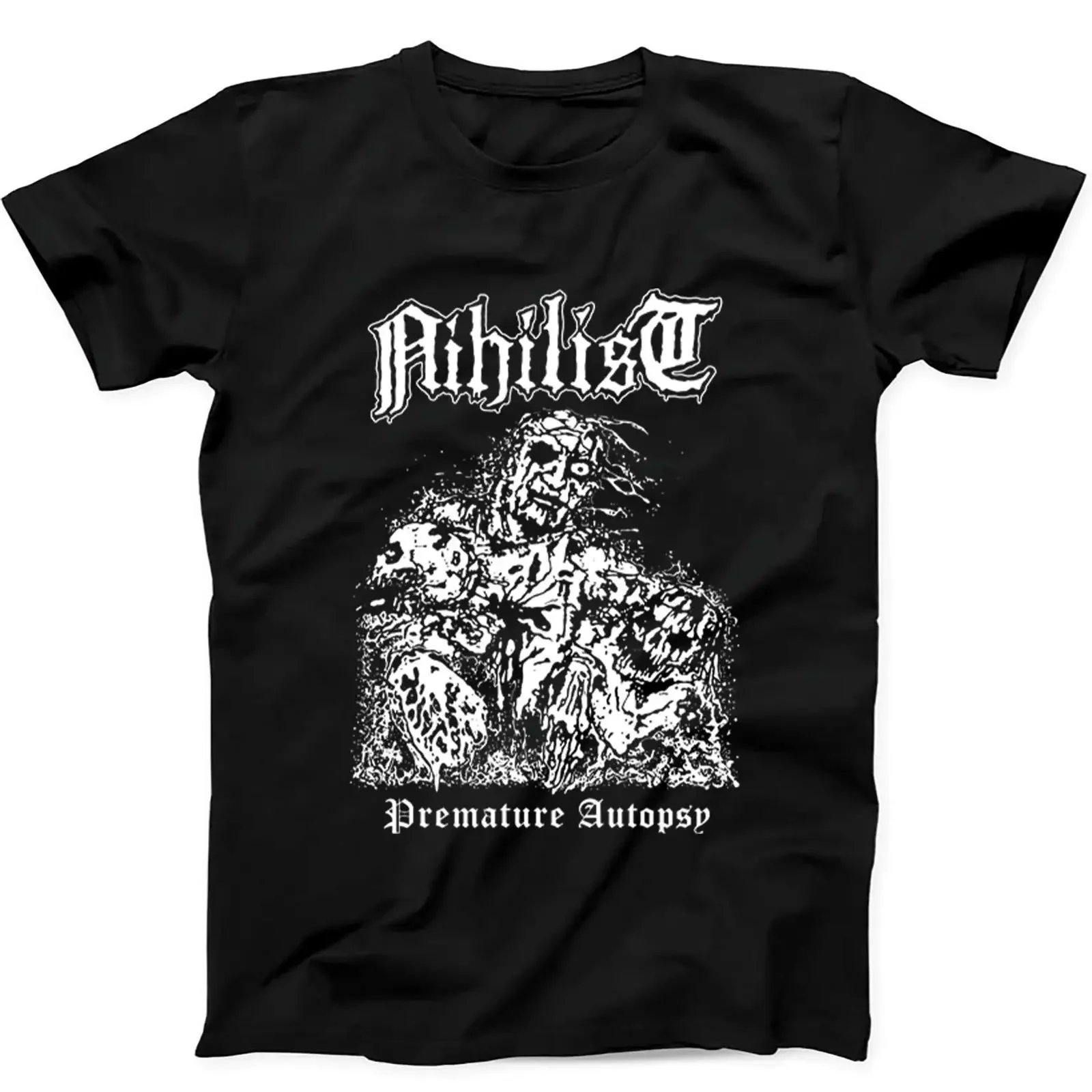 Camiseta Nihilist Premature Autopsy Entombed Unleashed Morbid Music, negra, T595, estilo vintage, streetwear, ropa de diseñador suave