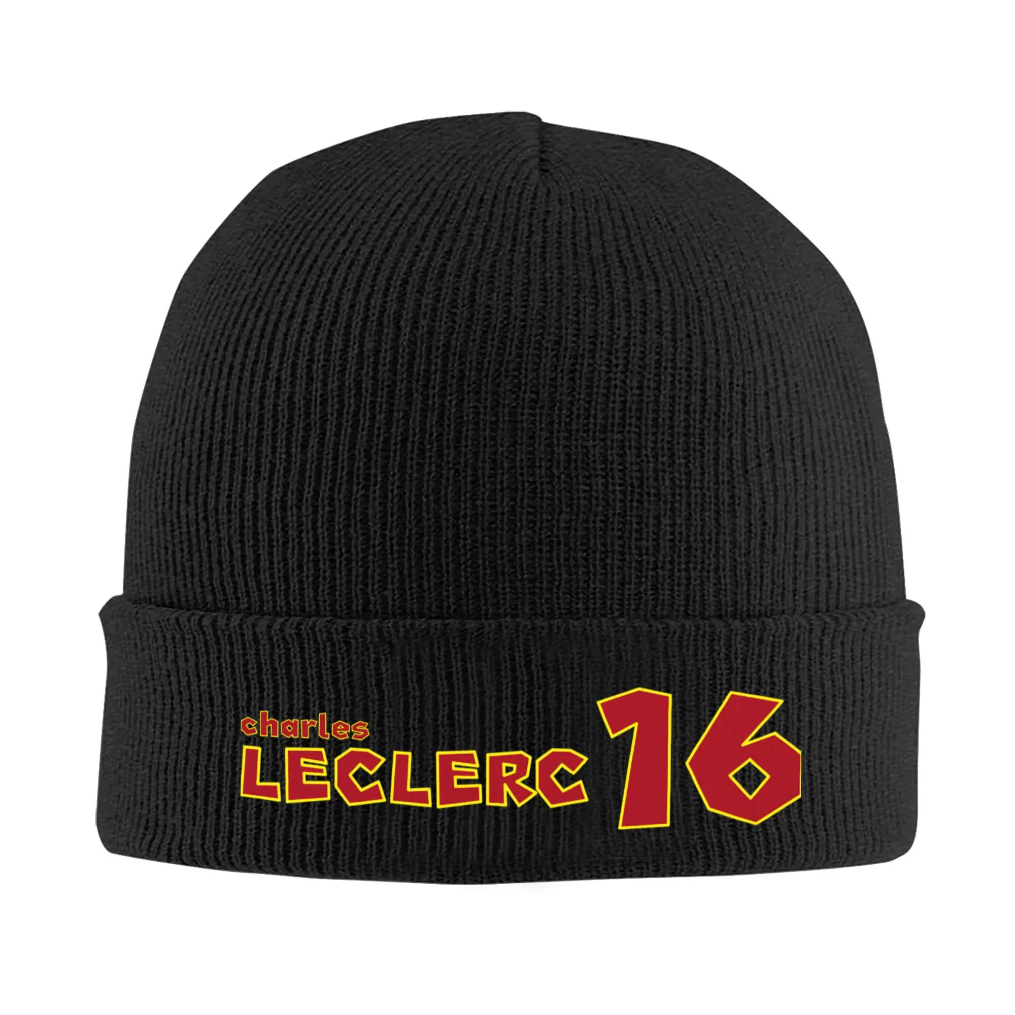 Custom Charles Leclerc 16 Beanie Cap Unisex Winter Warm Bonnet Femme Knitted Hat Fashion Outdoor  Skullies Beanies Caps