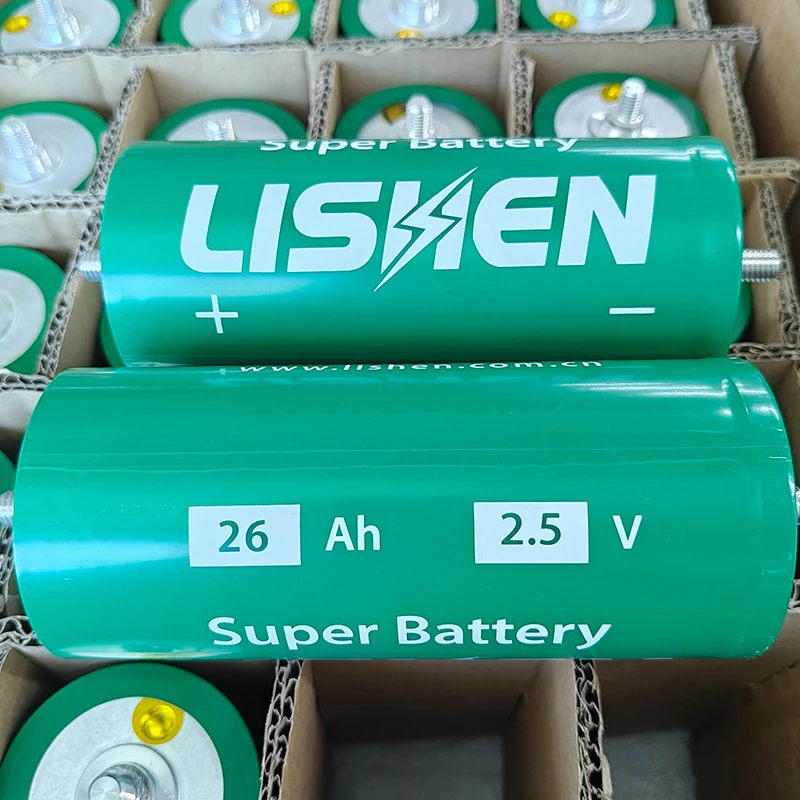 New 2.5V 26Ah  LTO Super Battery DIY 12V 24V Battery Pack 100% Original Lishen Max 20C Discharge Delivery DIY Fixed Bracket