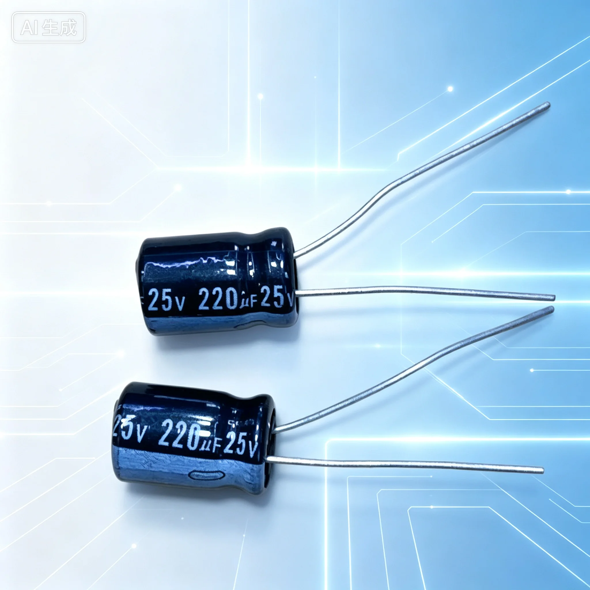 condensateur-pour-25v-220uf-electrolytique-100-pieces