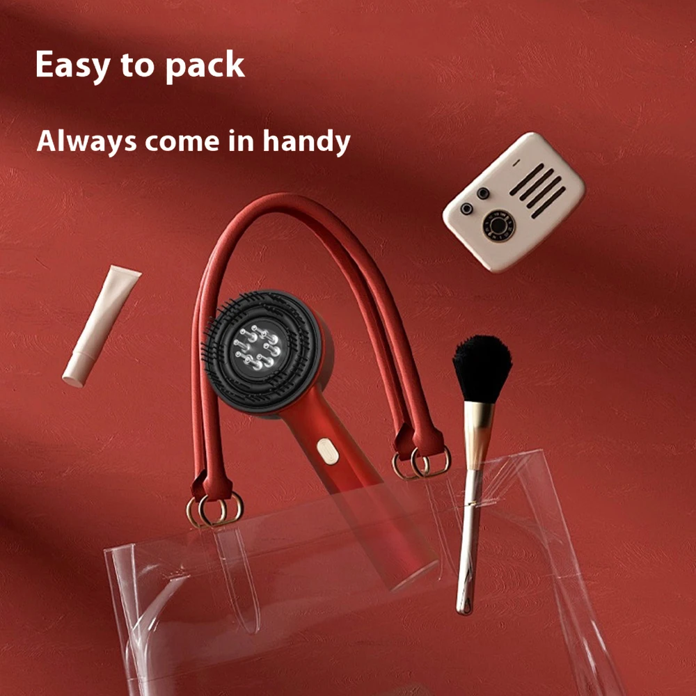 Electric Vibration Massage Comb Red Light Hair Growth Massage Scalp Brush Anti Hair Loss Liquid Oil Applicator Hair Care
