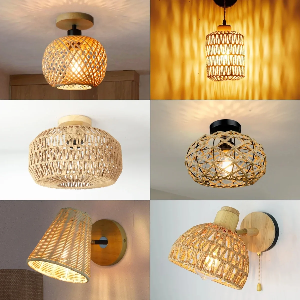 

Japanese Rattan Lamp Bedside Wall Lamp Mirror Headlight Hotel Homestay Corridor Log Wind Simple Lights Wall Lights