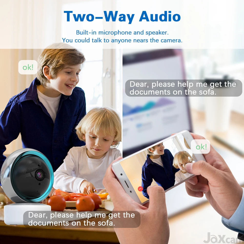 5MP WiFi Camera Tuya Smart Home Indoor Wireless IP Surveillance Camera AI Detect Automatic Tracking Security Baby Monitor