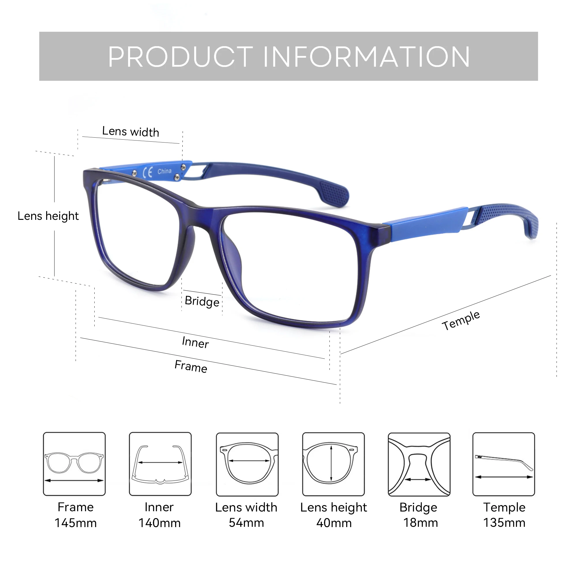 ZENOTTIC Square Prescription Progressive Eyeglasses Men Hyperopia Myopia Glasses Optical Photochromic Anti Blue Light Eyewear