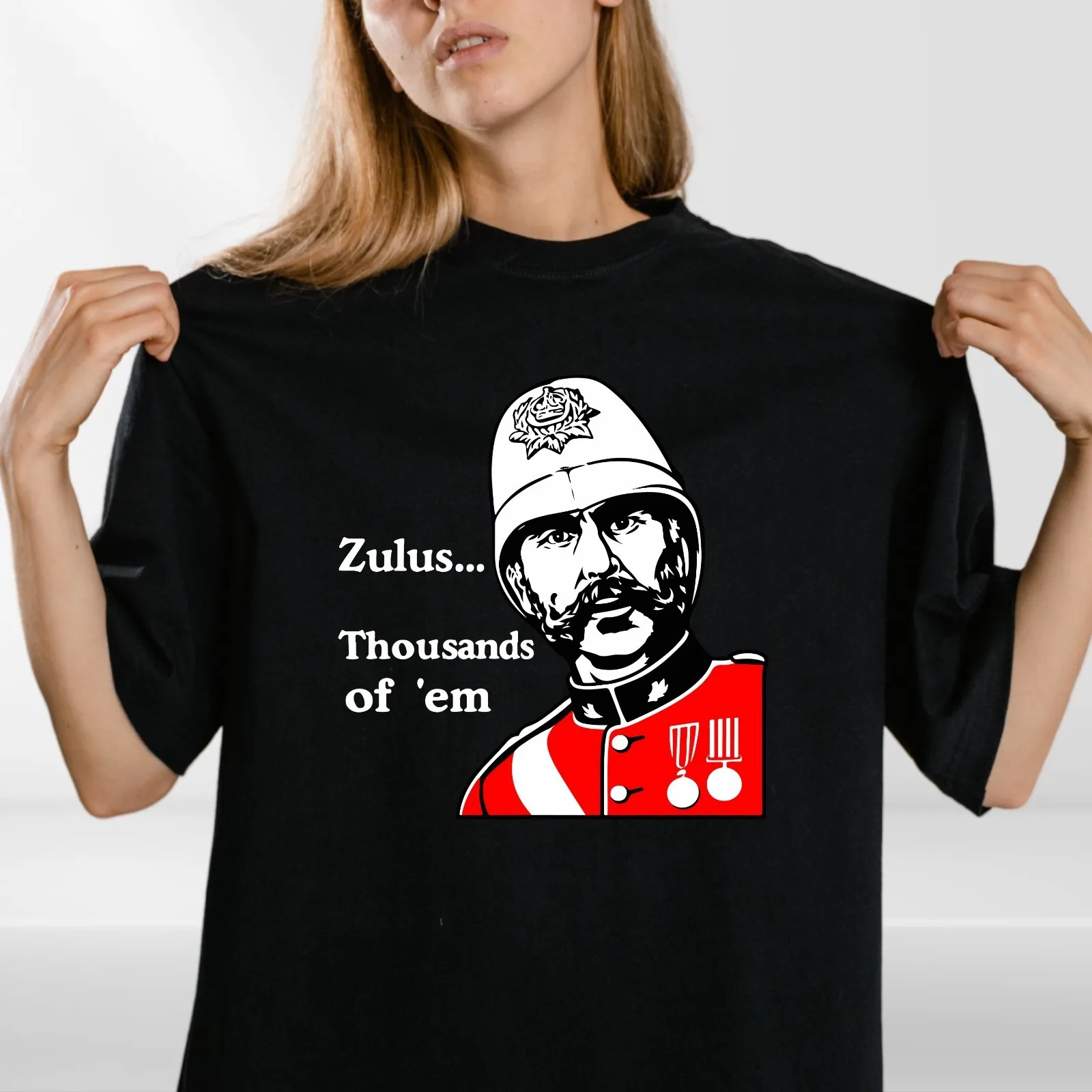 Zulu T-shirt Zulus thousnad . Rorke's Drift war movie Mr Witt Wales Sillytees